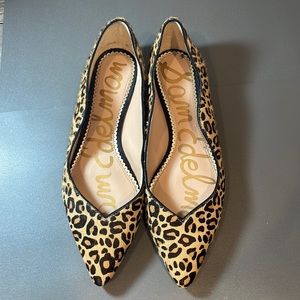 Sam Edelman Leopard Print, Calf Hair Flats.  SZ:  8.